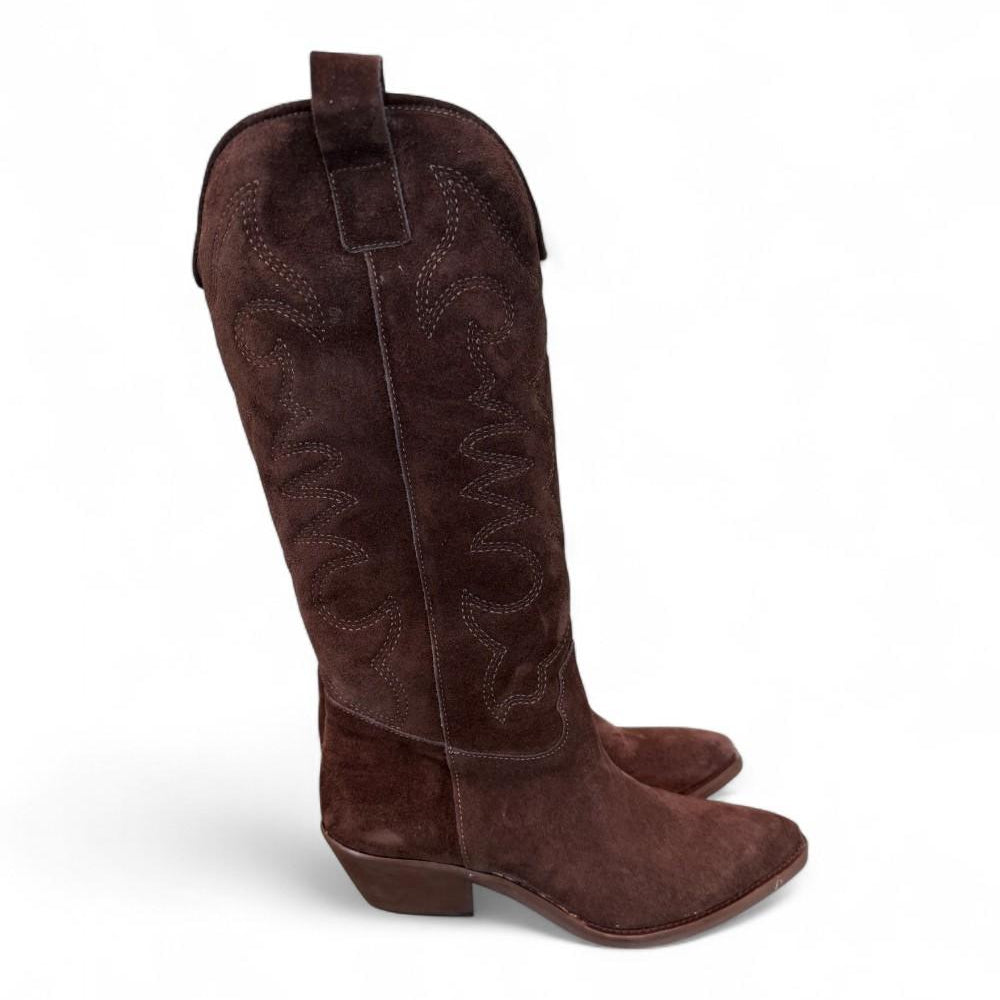 Stivale texano suede testa di moro Ranye 