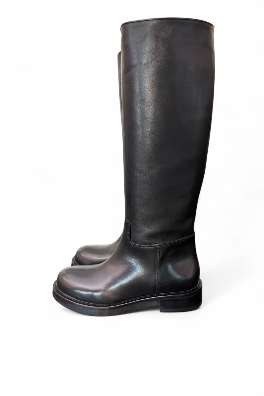 Stivale pompiere pelle nera Anima <BR/> 