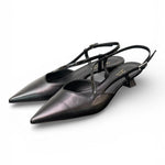 Slingback cintino pelle nera Isabelle Paris 