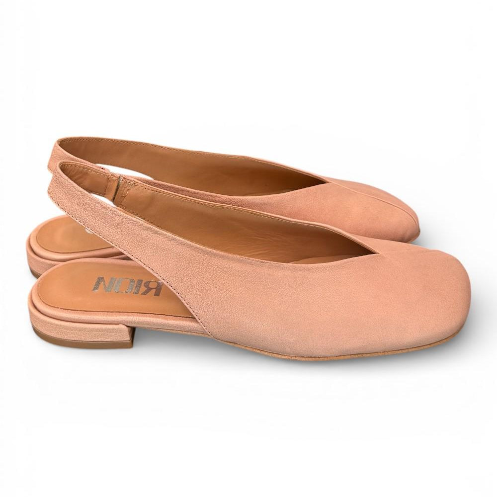 Slingback pelle nature Cuir Noir<BR/> 