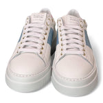 Sneaker Stokton Nicla bianco celeste platform 