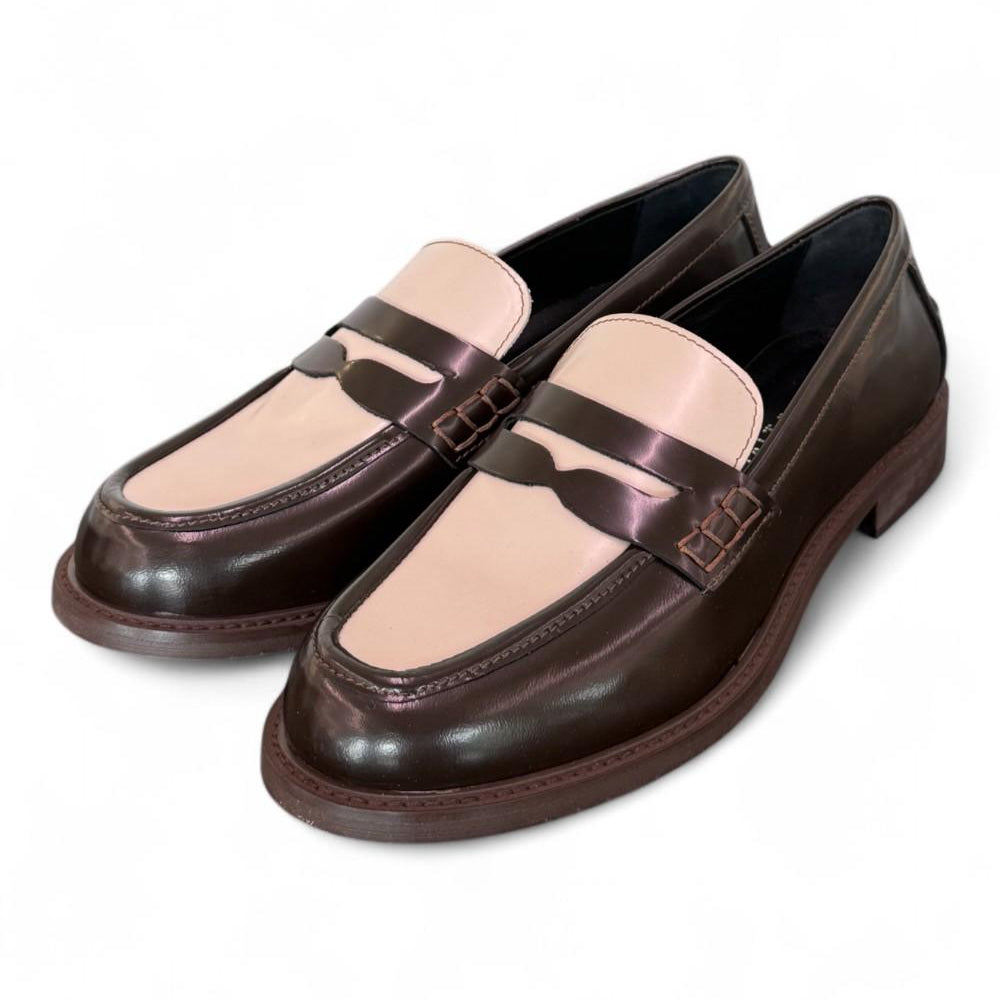 Mocassino abrasivato marrone crema Anima 