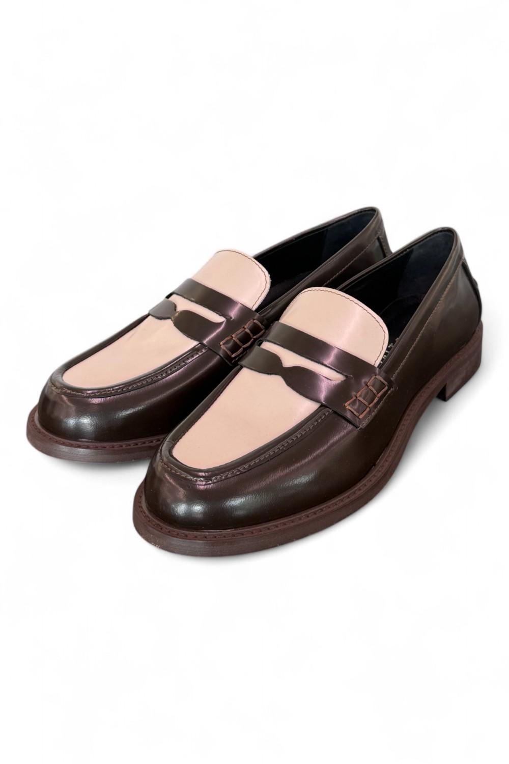 Mocassino abrasivato marrone crema Anima 