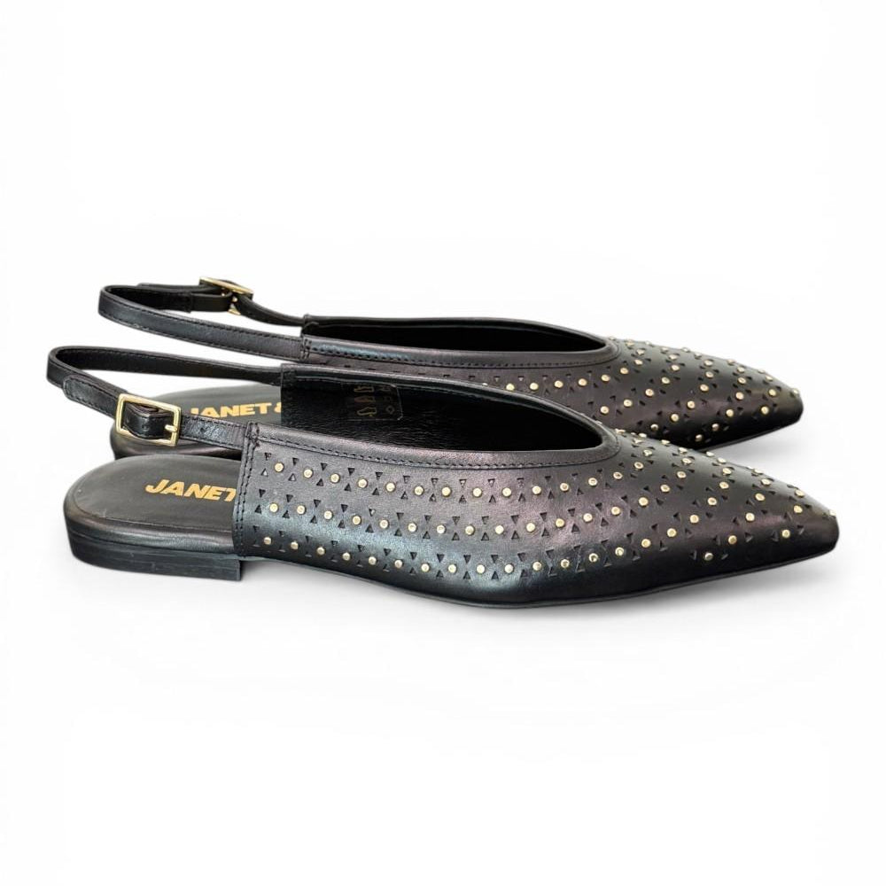 Slingback microborchie nera Janet<BR/> <BR/> 