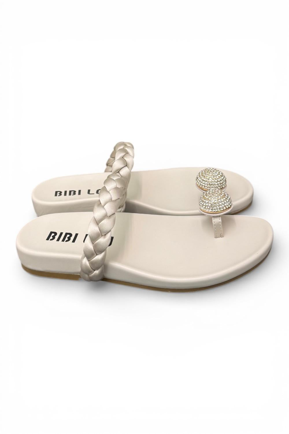 Ciabatta infradito anello strass perla Bibi Lou 