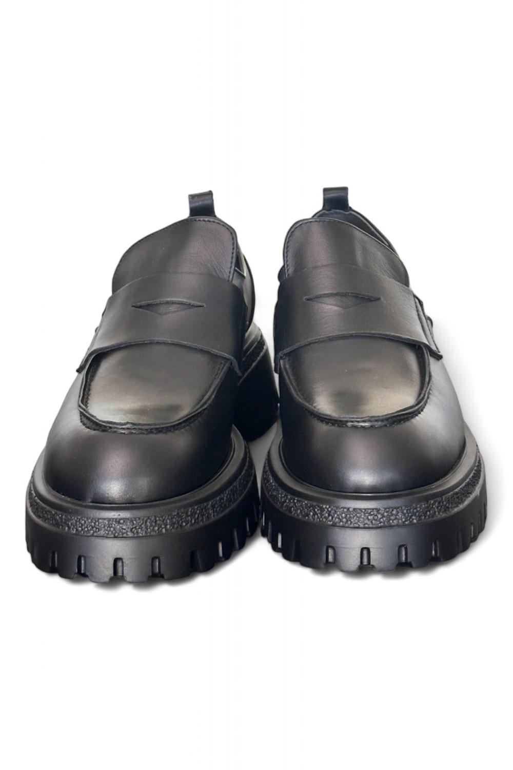 Mocassino donna nero tacco 40 Target<BR/> 