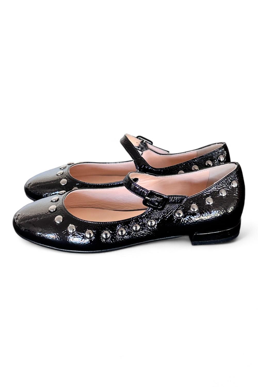 Ballerina borchie vernice nera Matteo Pitti 