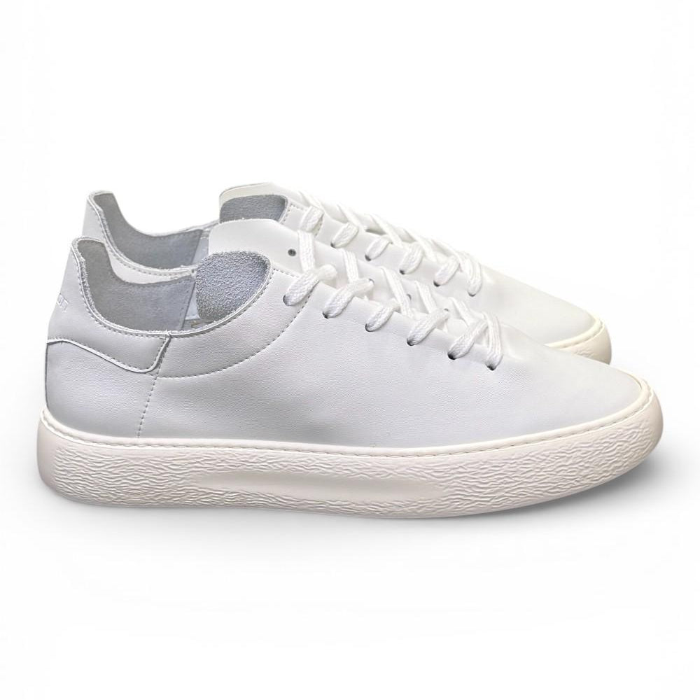 Sneaker uomo pelle bianca taglio vivo Stokton<BR/> 