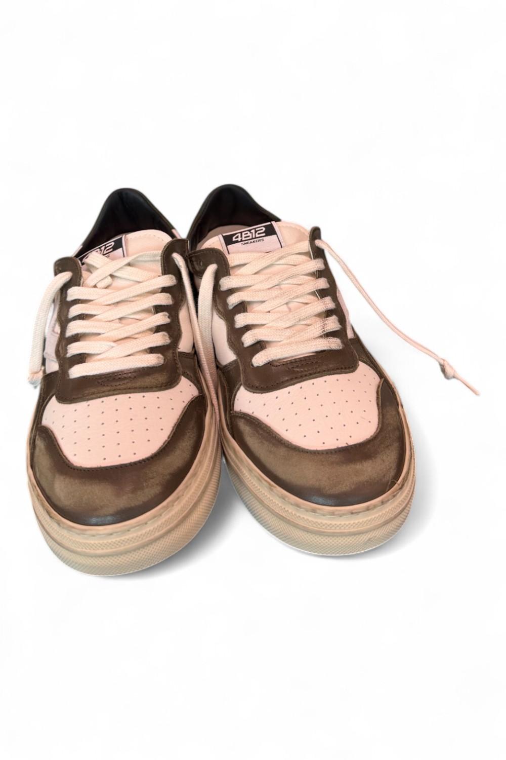 Sneaker uomo Hyper pelle bianca oliva 