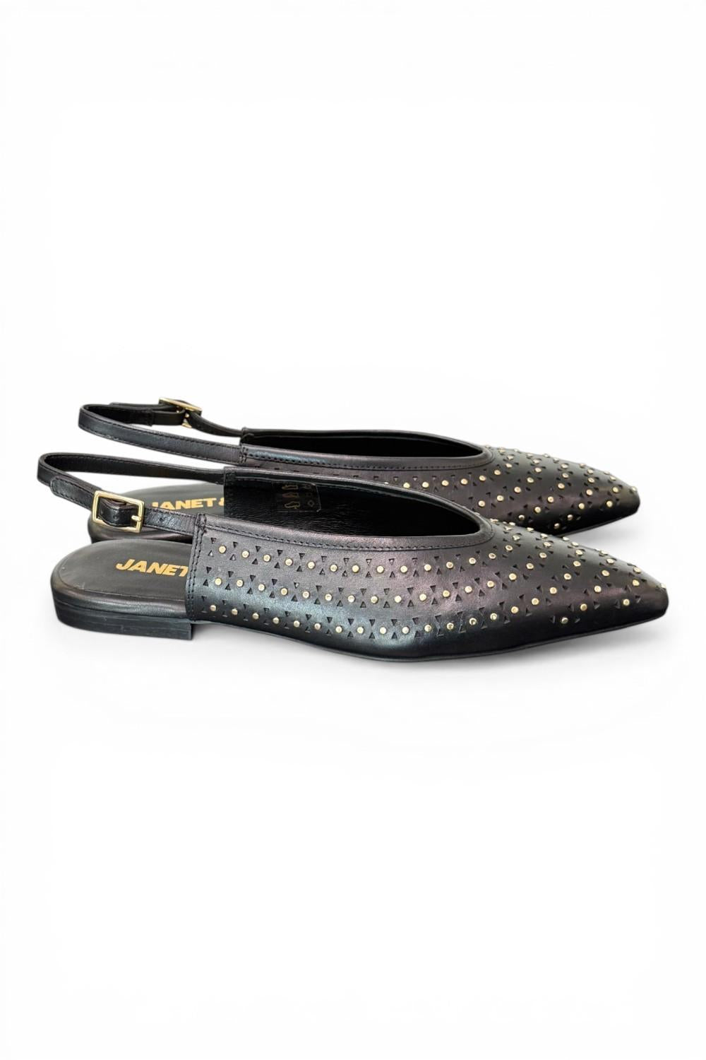 Slingback microborchie nera Janet<BR/> <BR/> 