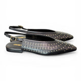 Slingback microborchie nera Janet<BR/> <BR/> 
