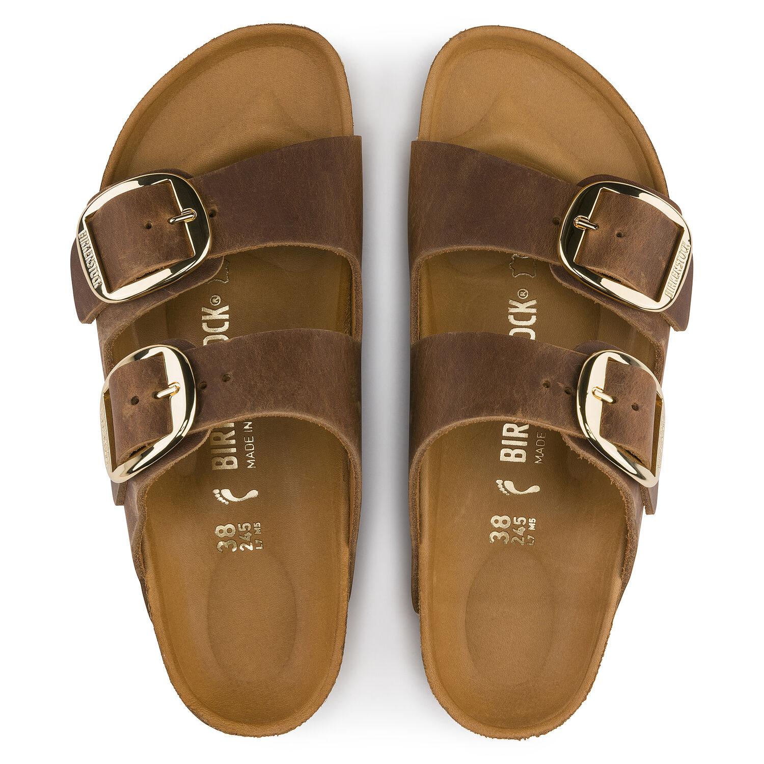 Ciabatta Arizona Big Buckle cognac oil leather Birkenstock 1011073 