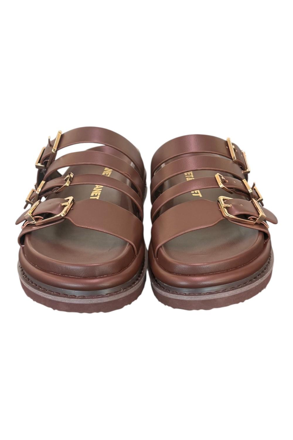 Ciabatta platform testa di moro Janet<BR/> <BR/> 