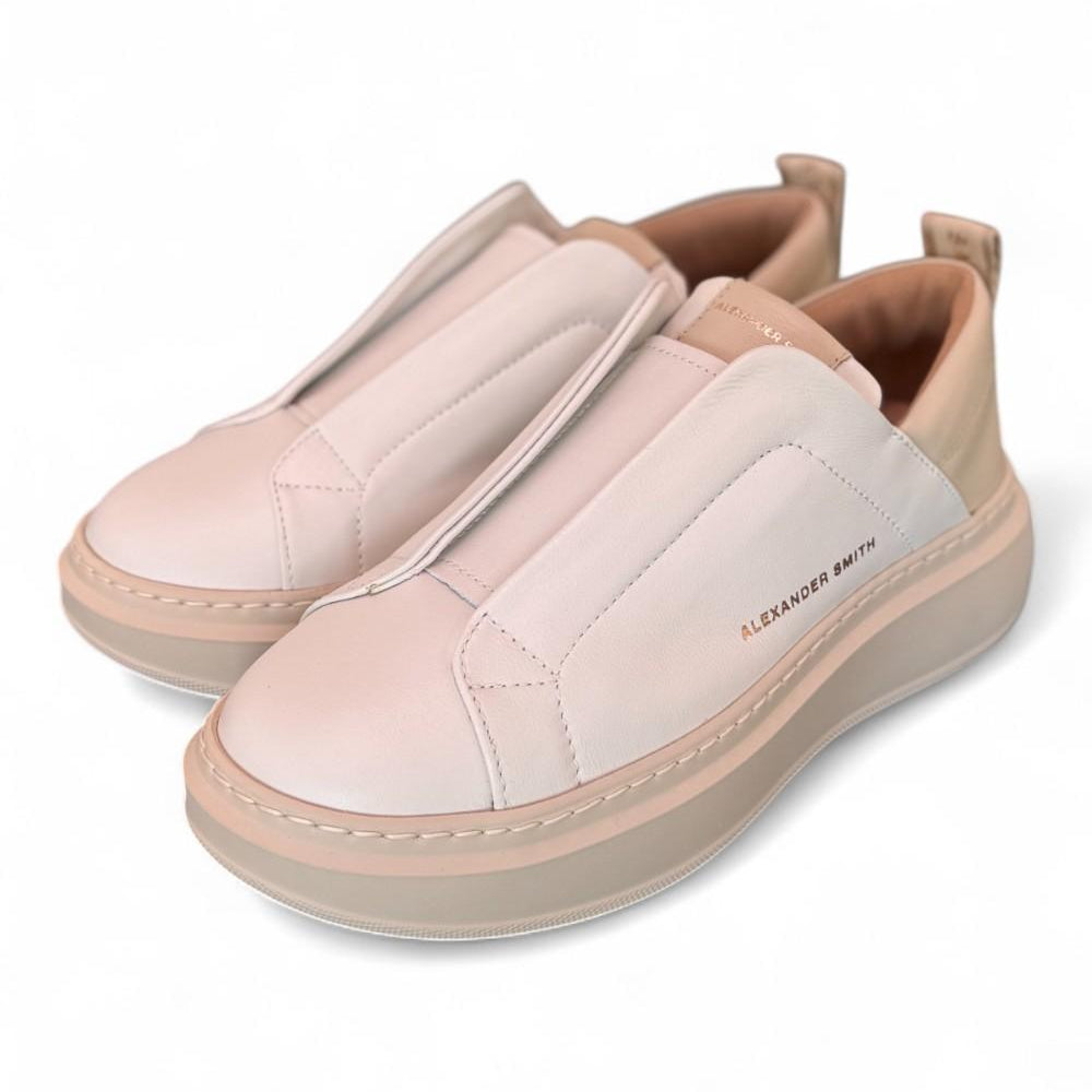 Sneaker donna Wembley slip on white nude Alexander Smith<BR/> 