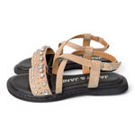 Sandalo suede beige strass Janet & Janet 