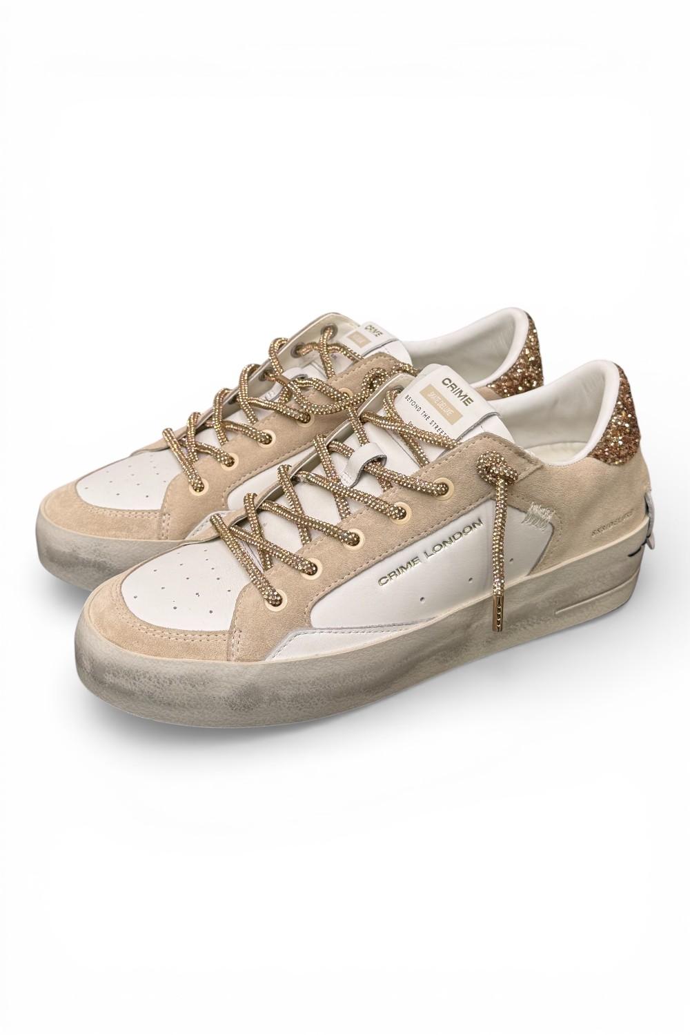 Sneaker De Luxe bianca beige Crime London sw. 