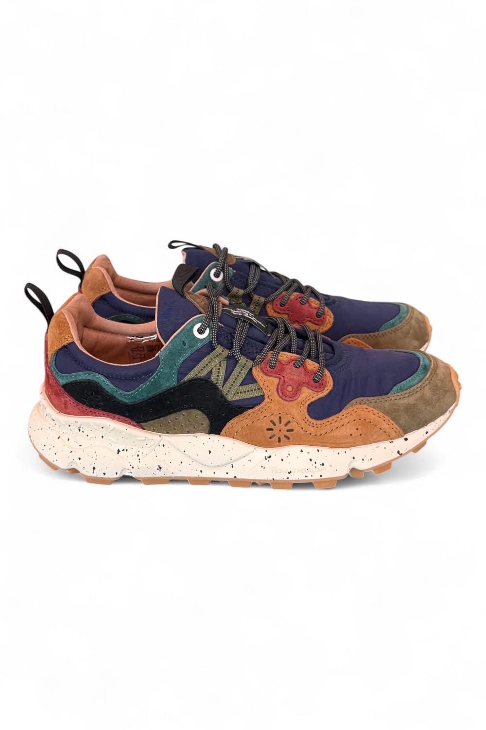 Sneaker uomo Flower Mountain Yamano 3 2B32 mud light brown navy 