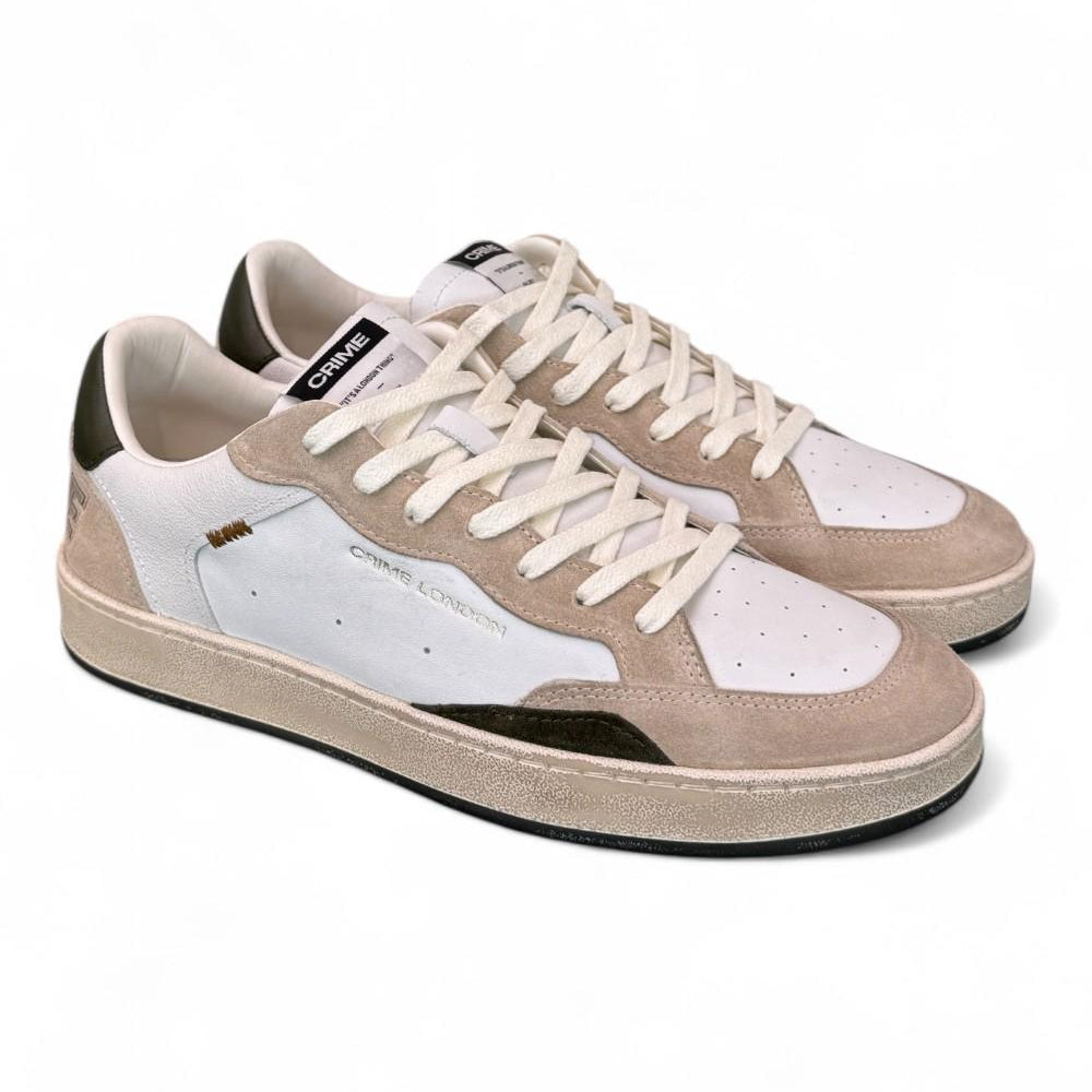 Sneaker uomo basket bianca Crime London Chelsea Dune Drift 