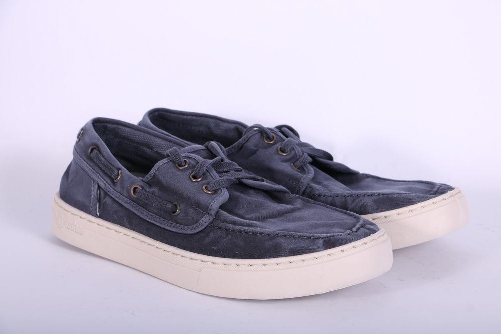 Scarpa barca tela blu Natural World 