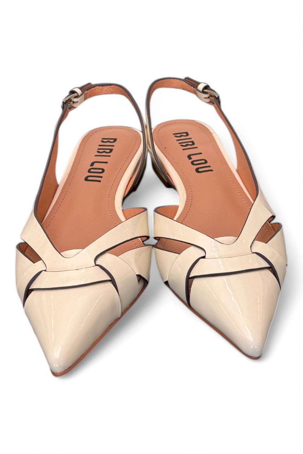 Slingback Bibi Lou incroci naplak bianco flat 