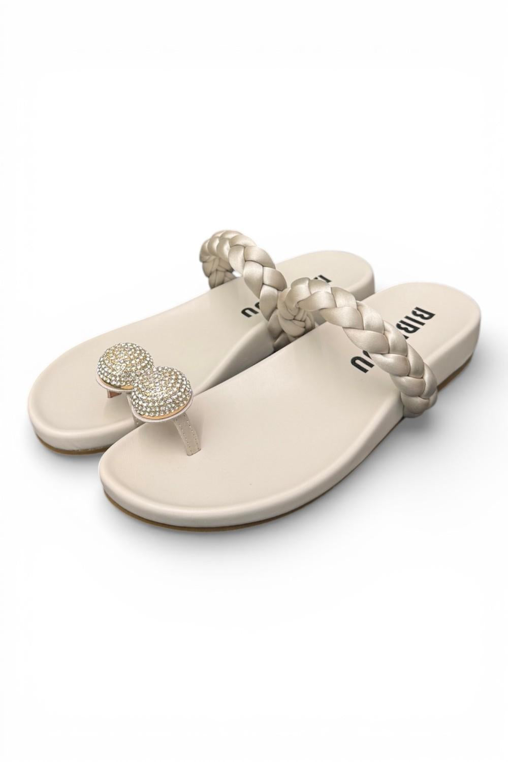 Ciabatta infradito anello strass perla Bibi Lou 