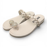 Ciabatta infradito anello strass perla Bibi Lou 