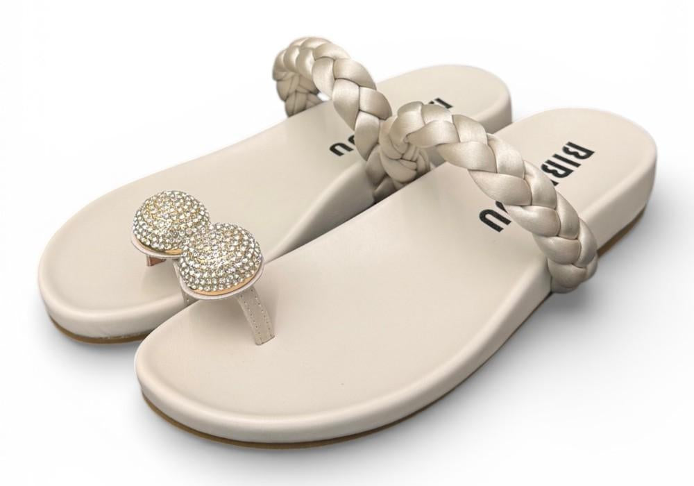 Ciabatta infradito anello strass perla Bibi Lou 