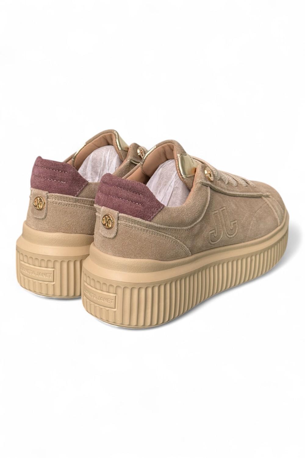Sneaker donna suede beige Janet & Janet 