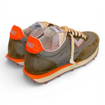 Sneaker uomo 4B12 Vintage Run verde grigio arancio 