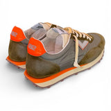 Sneaker uomo 4B12 Vintage Run verde grigio arancio 