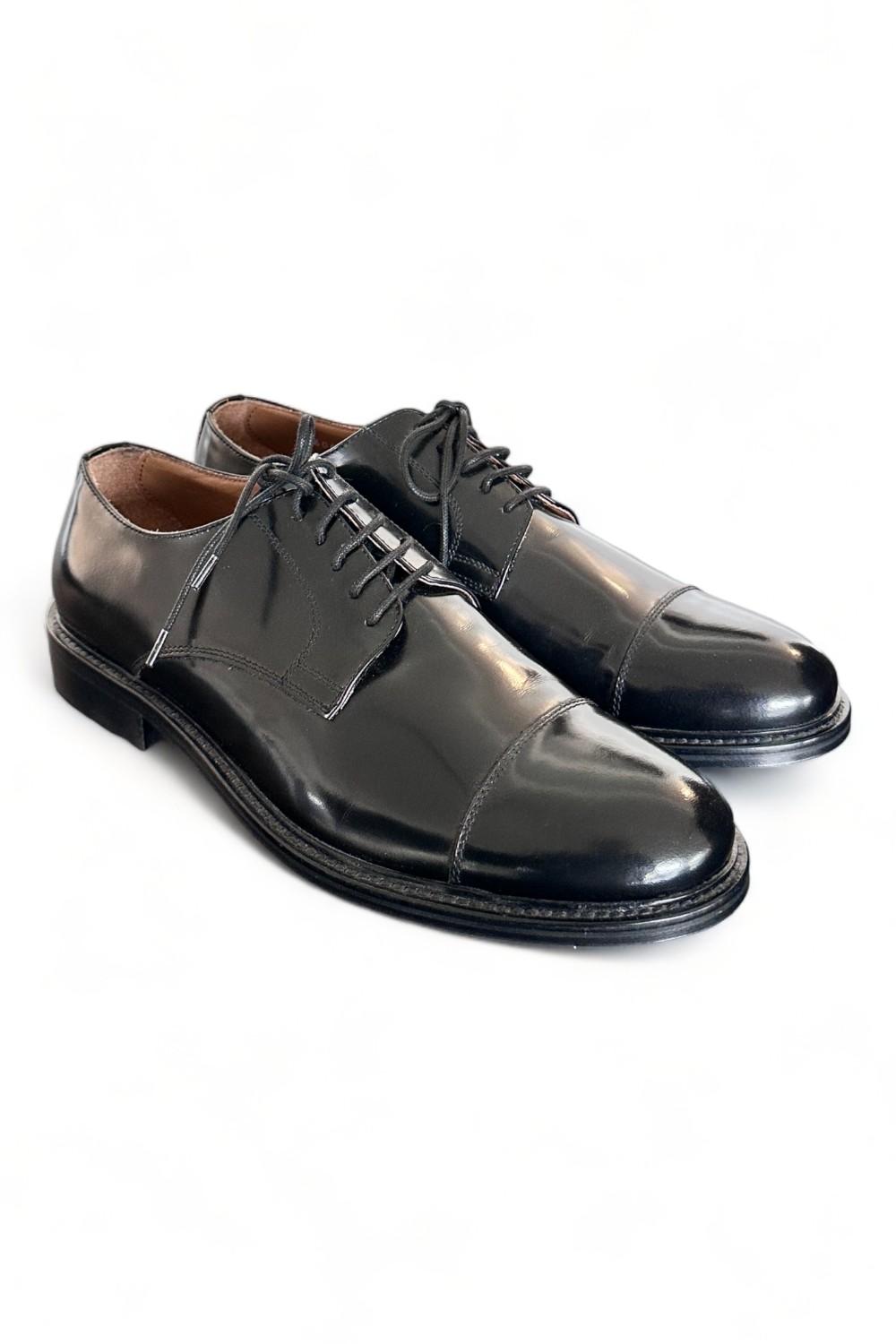 Scarpa uomo derby puntale nero Franco Fedele 