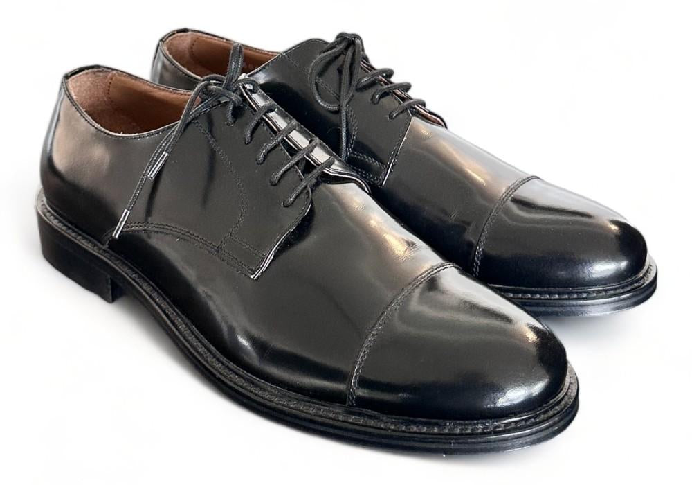 Scarpa uomo derby puntale nero Franco Fedele 