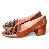 Mocassino borchie vernice cuoio Matteo Pitti 