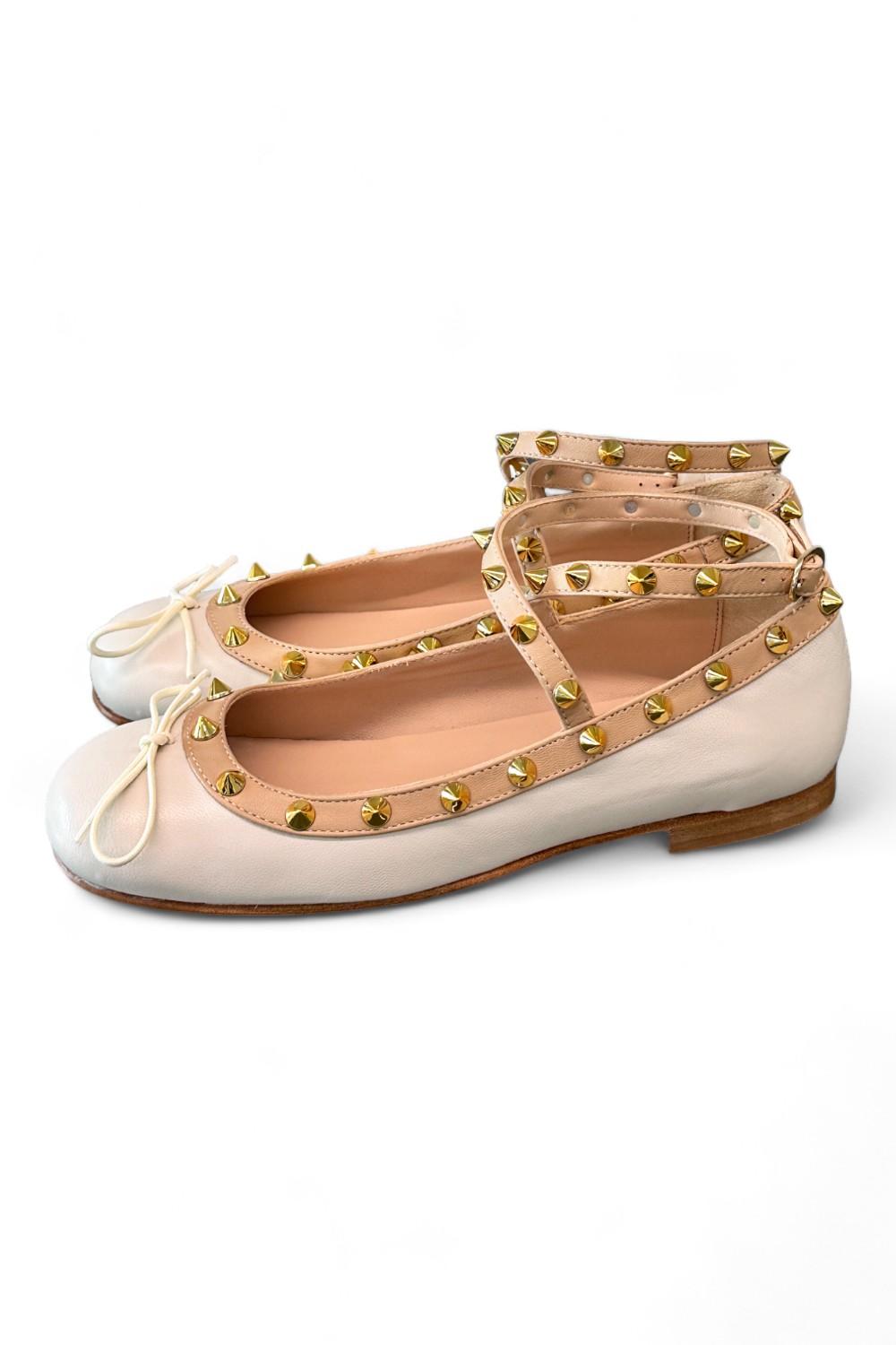 Ballerina cintini e borchie white The Icona 