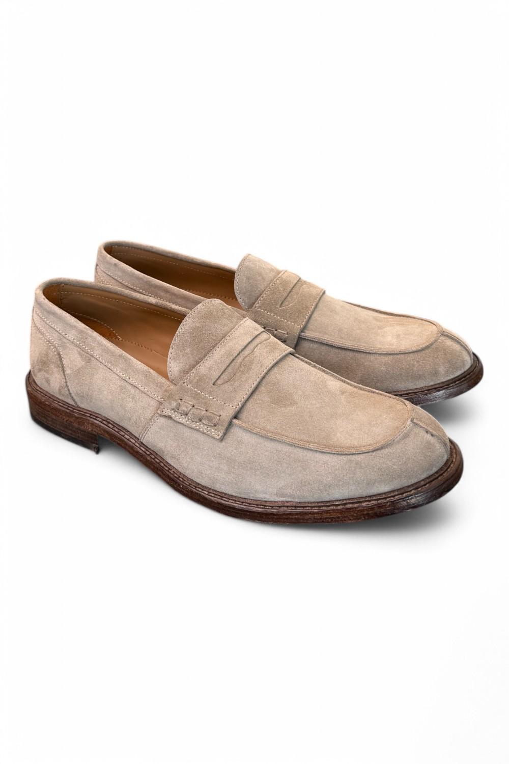 Mocassino suede beige Franco Fedele<BR/> 
