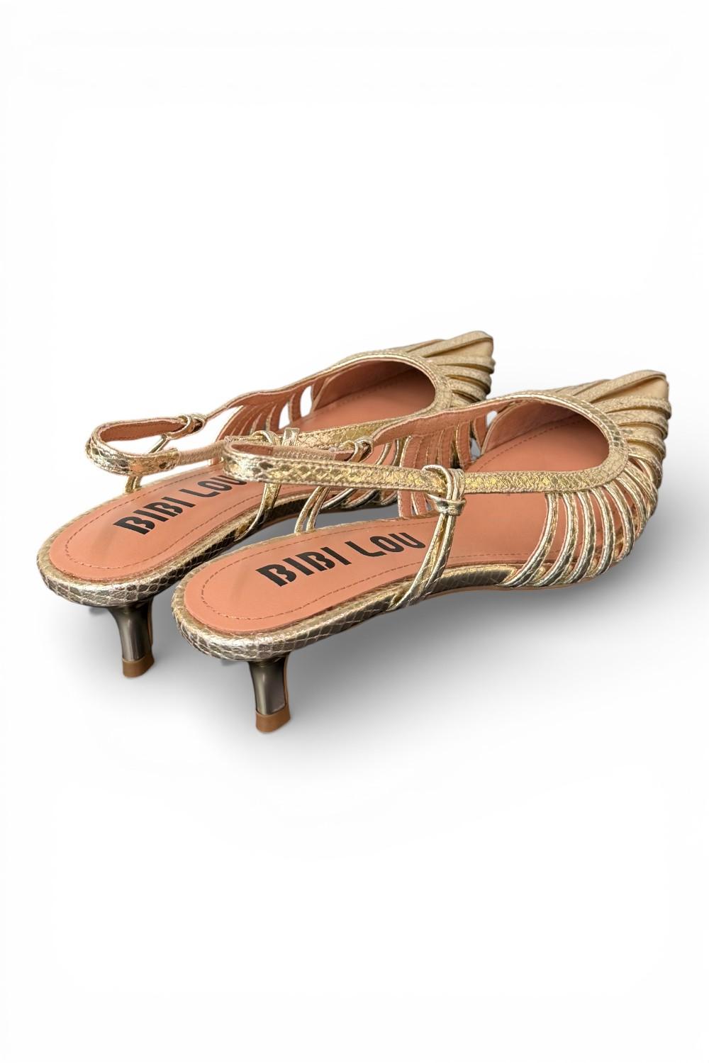 Slingback laminata oro Bibi Lou 
