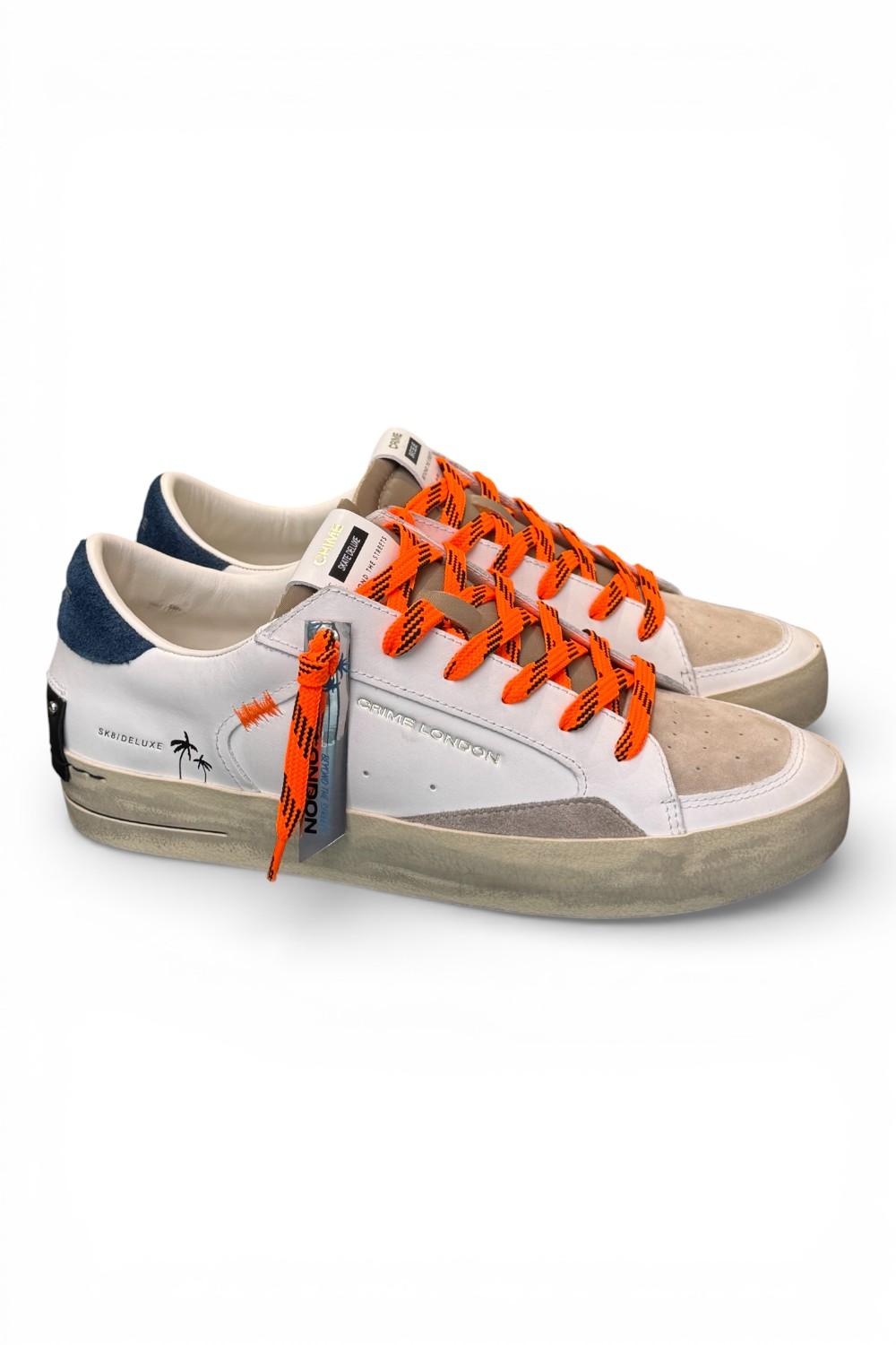 Sneaker De Luxe bianca beige Crime London 