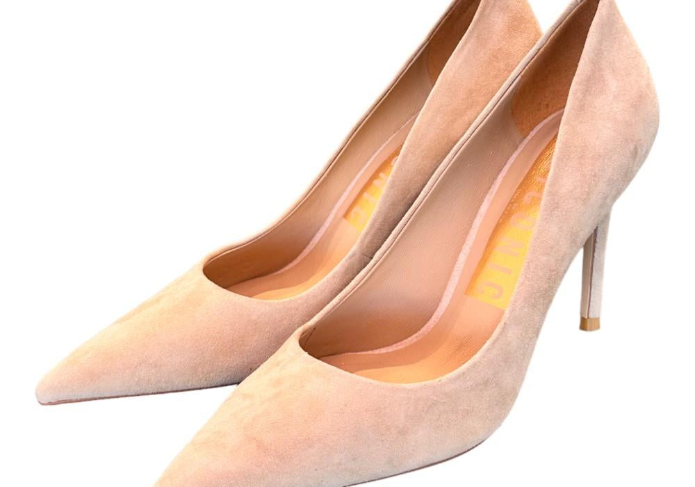 Decolté suede beige tacco 90 Chiconic 