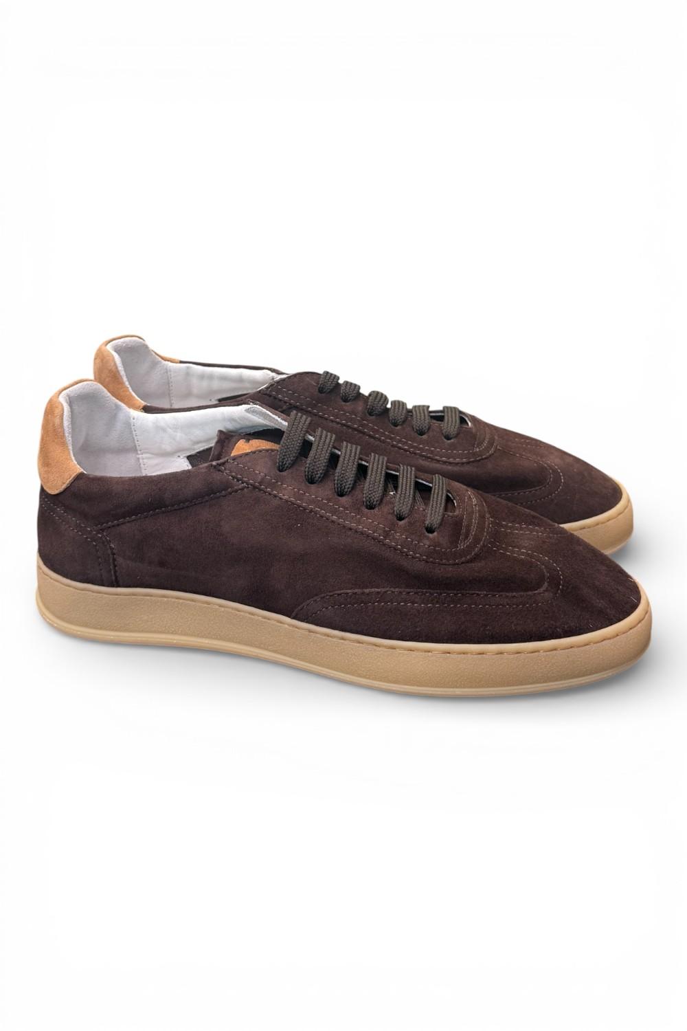Sneaker uomo Soldini 80 Akira suede brown taffy<BR/> 