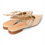 Slingback flat arricciata latte Chiconic 