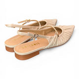 Slingback flat arricciata latte Chiconic 