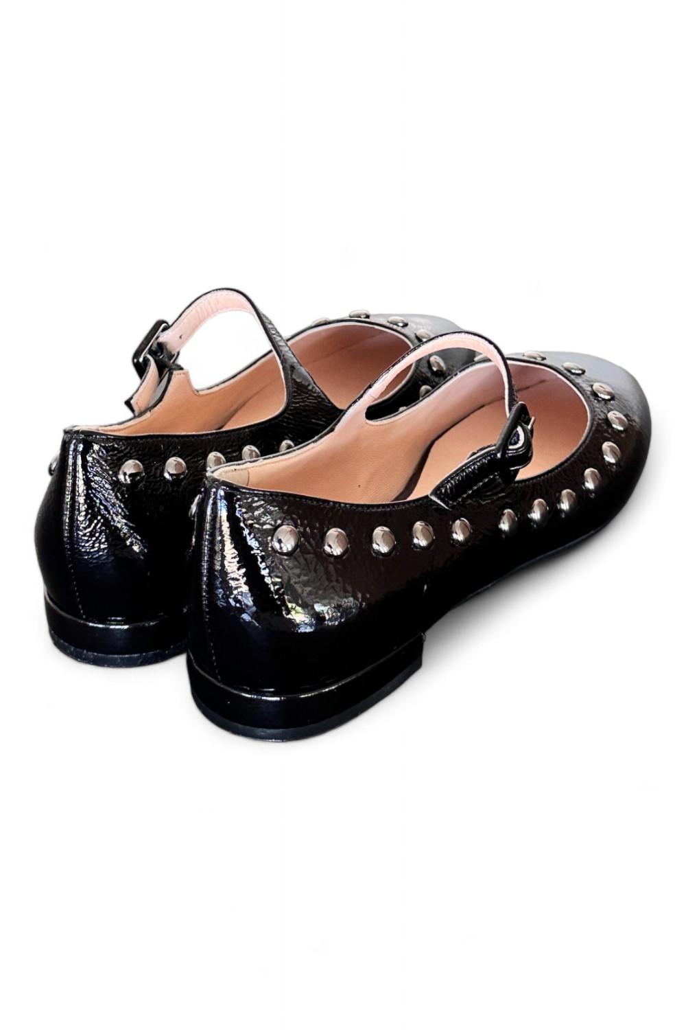 Ballerina borchie vernice nera Matteo Pitti 