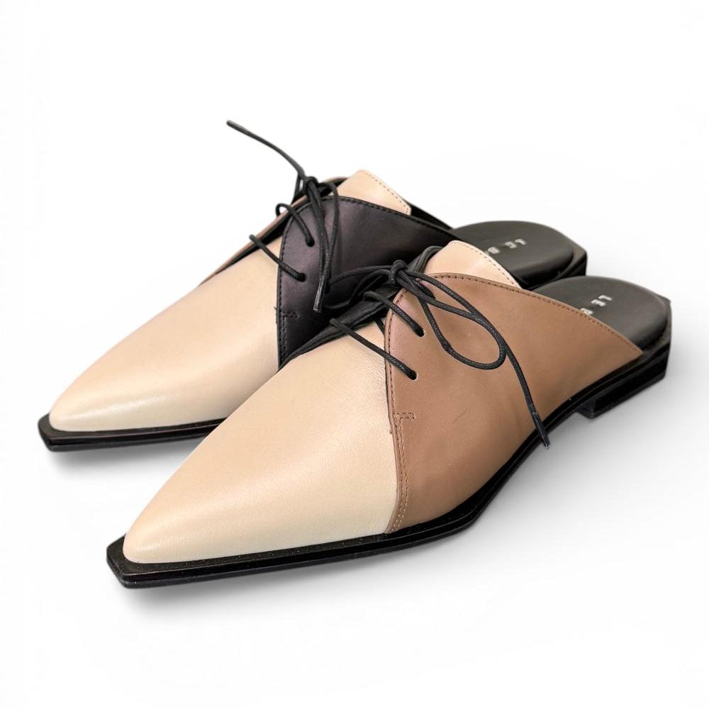 Sabot laccio pelle multicolore beige Le Bohemien 