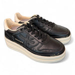 Sneaker donna Micol 7014 pelle nera 