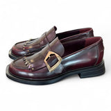 Mocassino frangia bordeaux Lorenzo Mari 