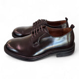 Scarpa allacciata pelle spazzolata ebony Marco Ferretti 