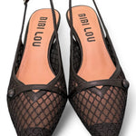 Slingback Bibi Lou rete nero tacco 