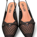 Slingback Bibi Lou rete nero tacco 