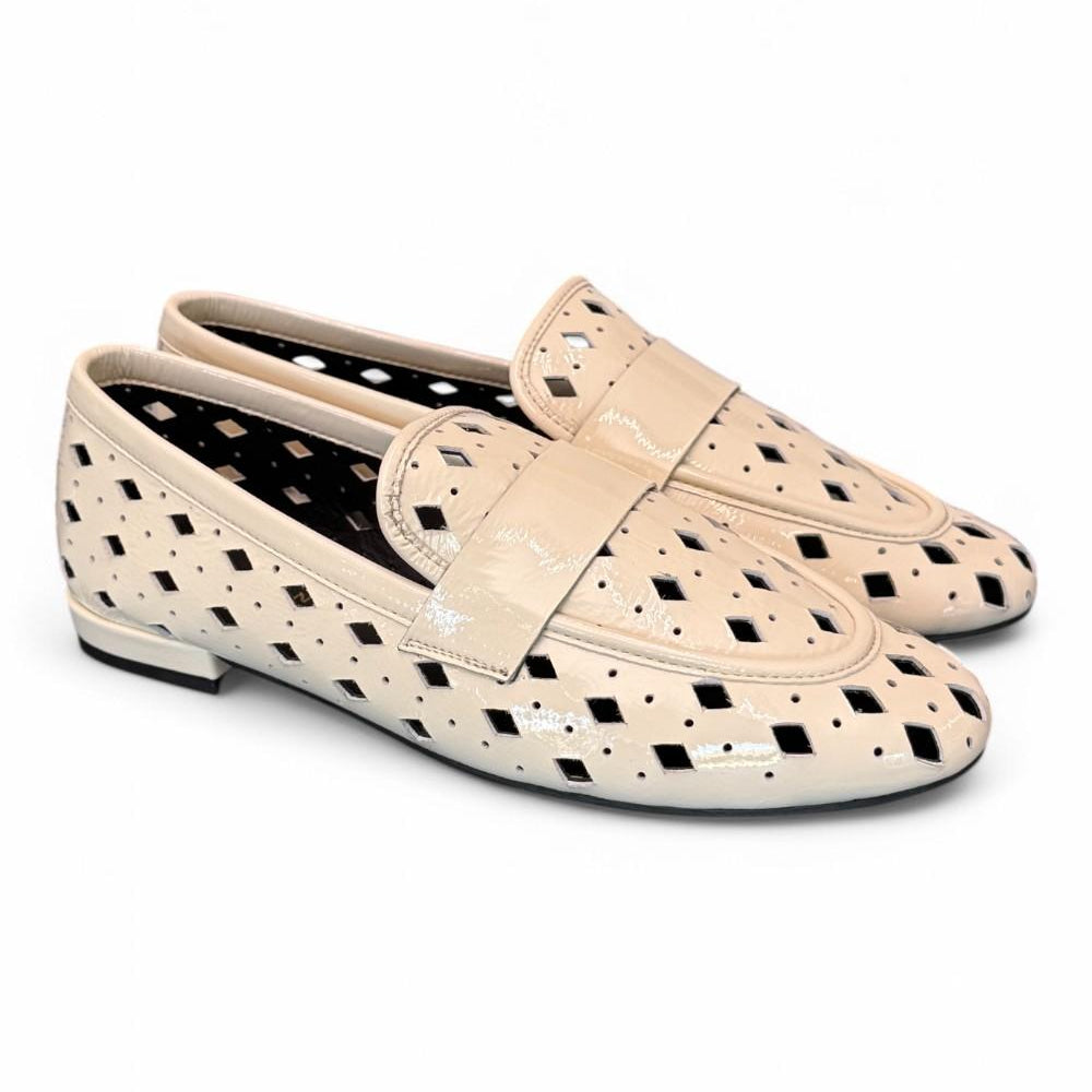 Mocassino forato naplak burro Elvio Zanon<BR/> 