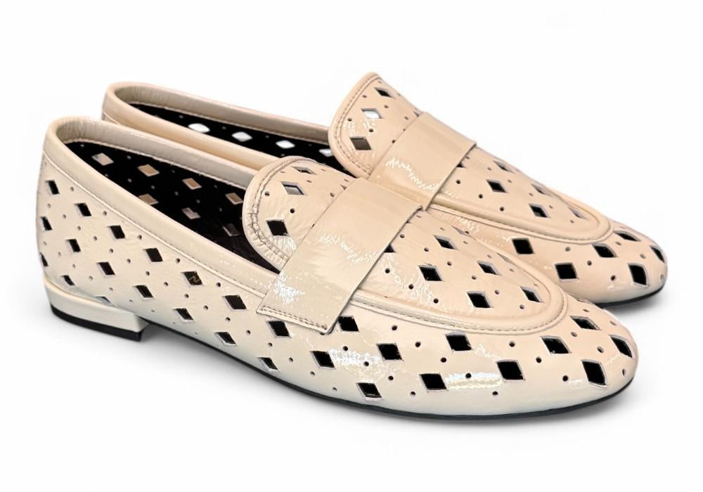 Mocassino forato naplak burro Elvio Zanon<BR/> 